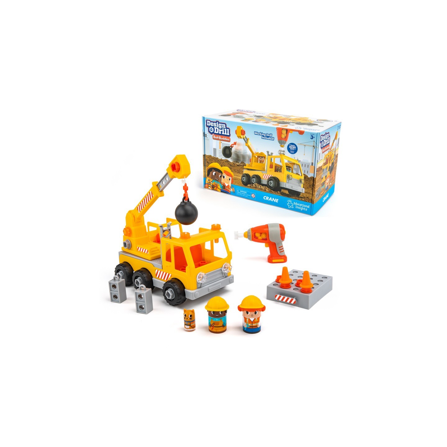 Educational Insights Design & Drill Bolt Buddies Crane