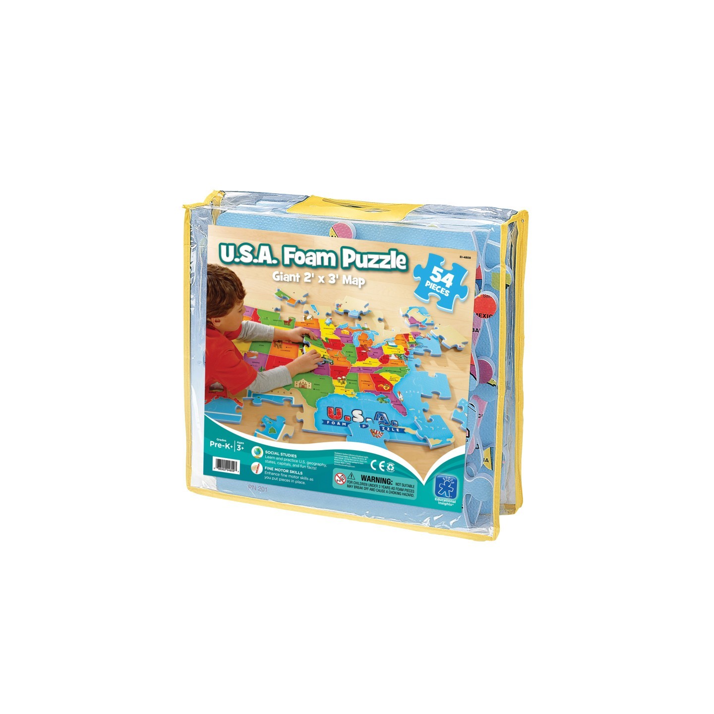 Educational Insights USA Foam Map Puzzle