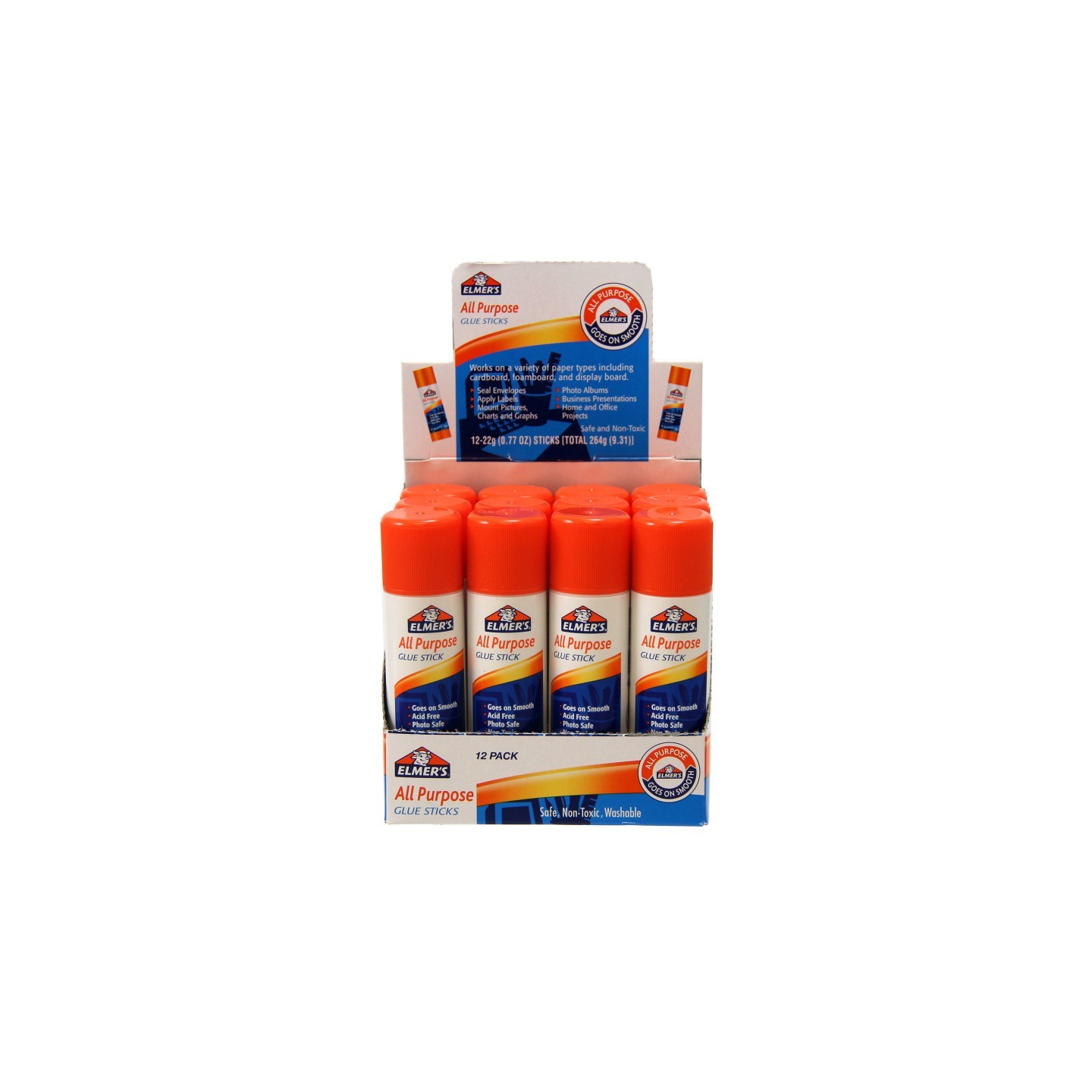 Elmer's® All Purpose Glue Stick, 0.77 oz, Pack of 12
