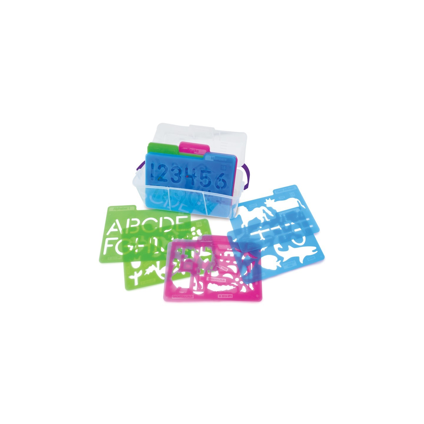 Essential Learning Products Stencil Mill, 24 Pieces In Plastic Box