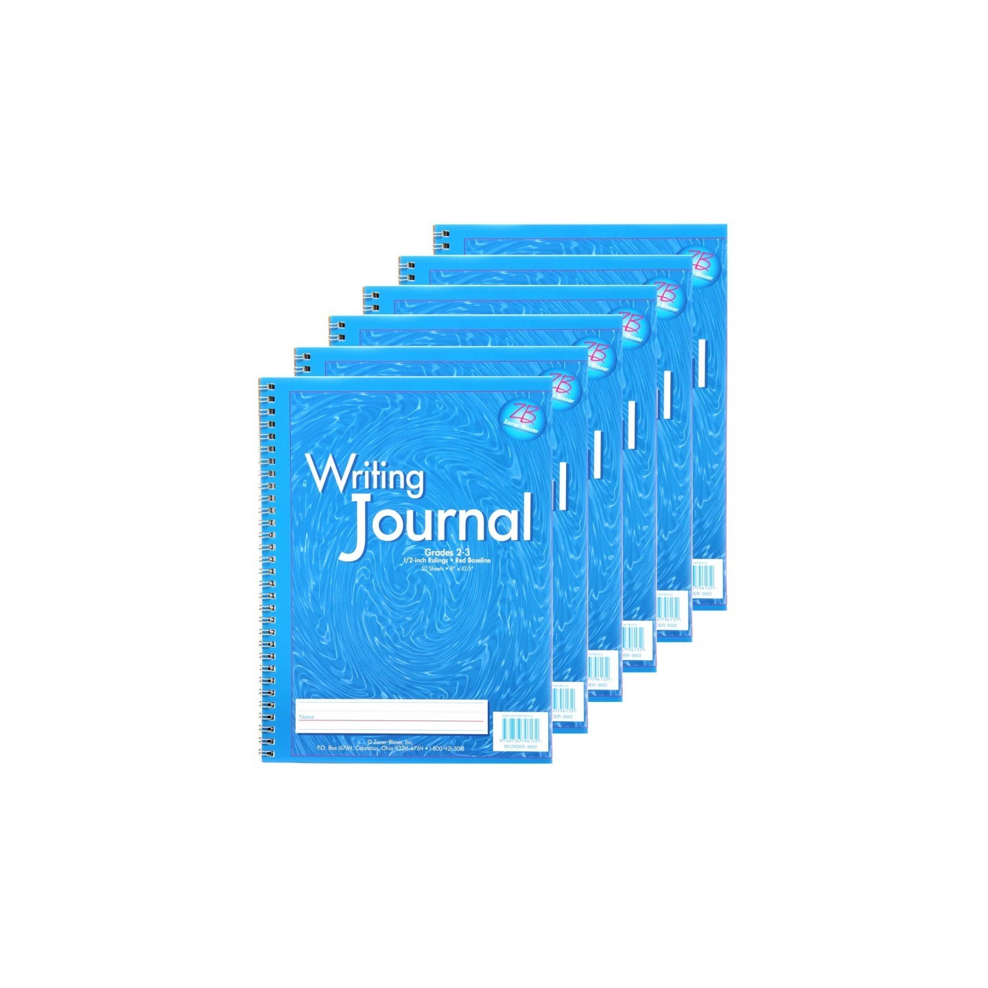 Zaner-Bloser® My Writing Journal, Grade 2-3, Blue, Pack of 6
