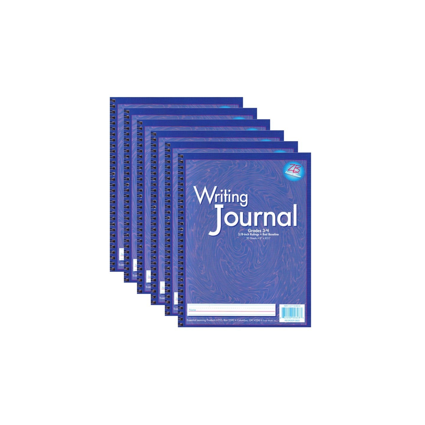 Zaner-Bloser® My Writing Journals, Grade 3-4, Purple, Pack of 6