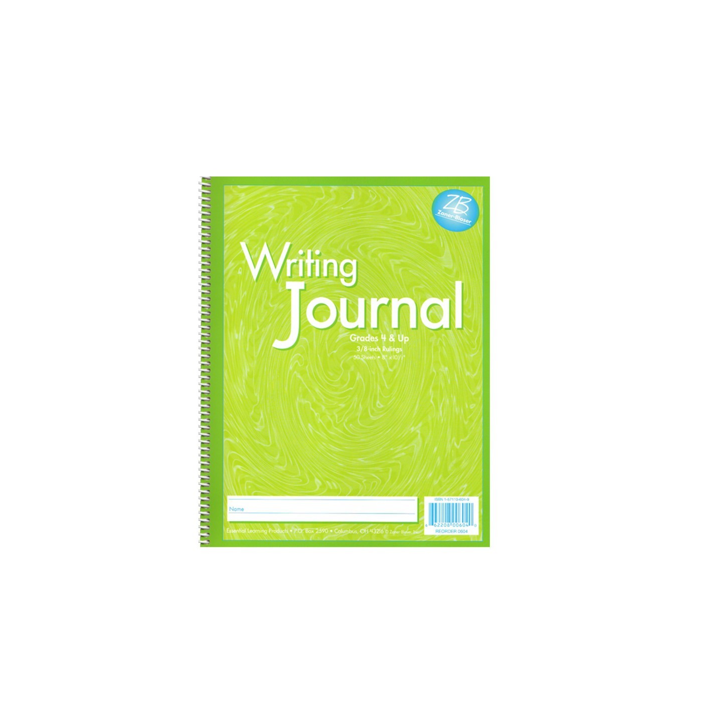 Zaner-Bloser® Writing Journal, Liquid Color, 3/8" Ruling, Grades 4+