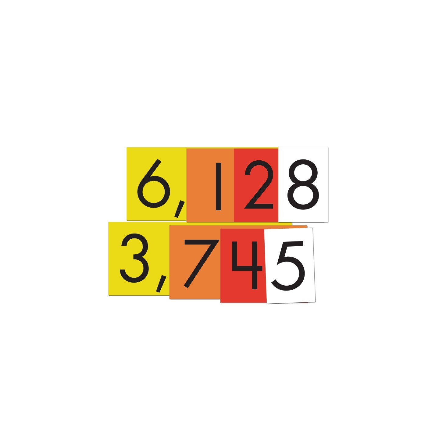 Sensational Math™ 4-Value Whole Numbers Place Value Cards Set, 40 Cards