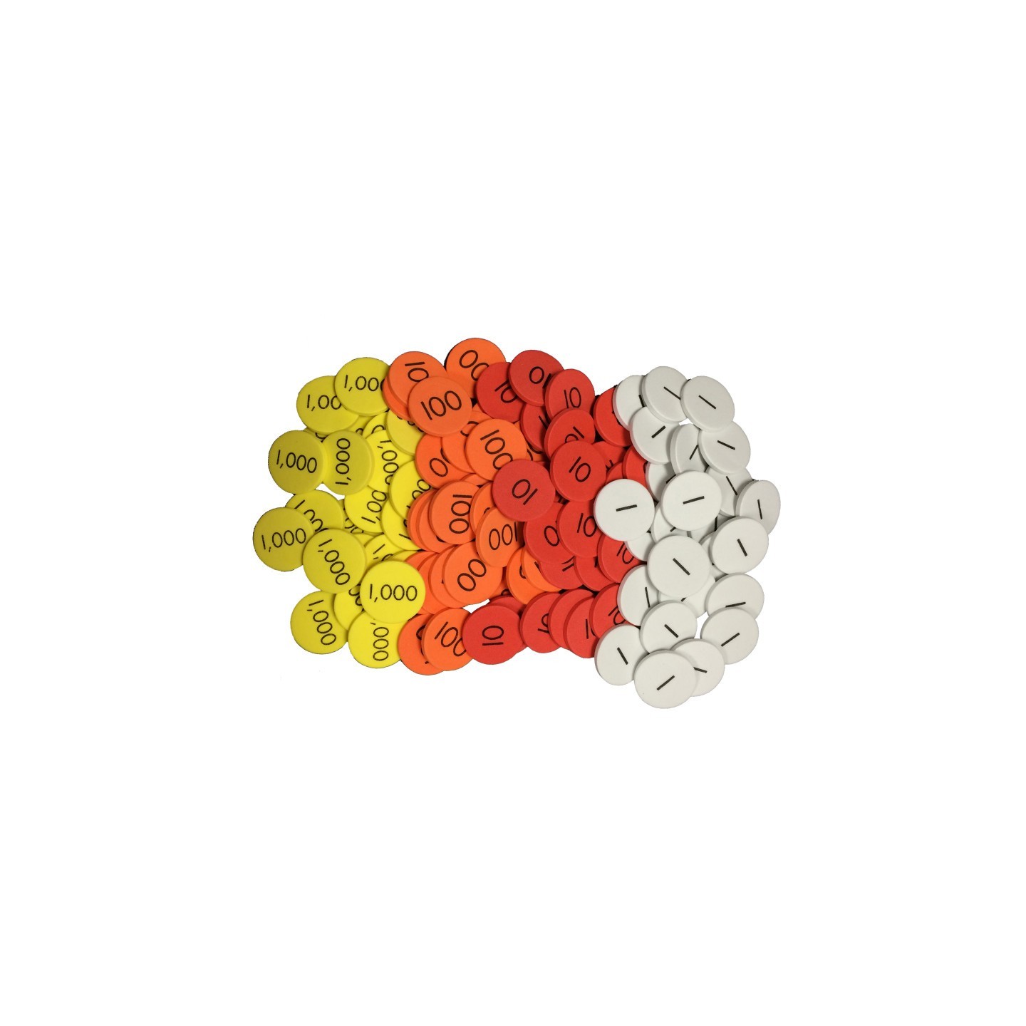 Sensational Math™ 4-Value Whole Numbers Place Value Discs, Pack of 1200
