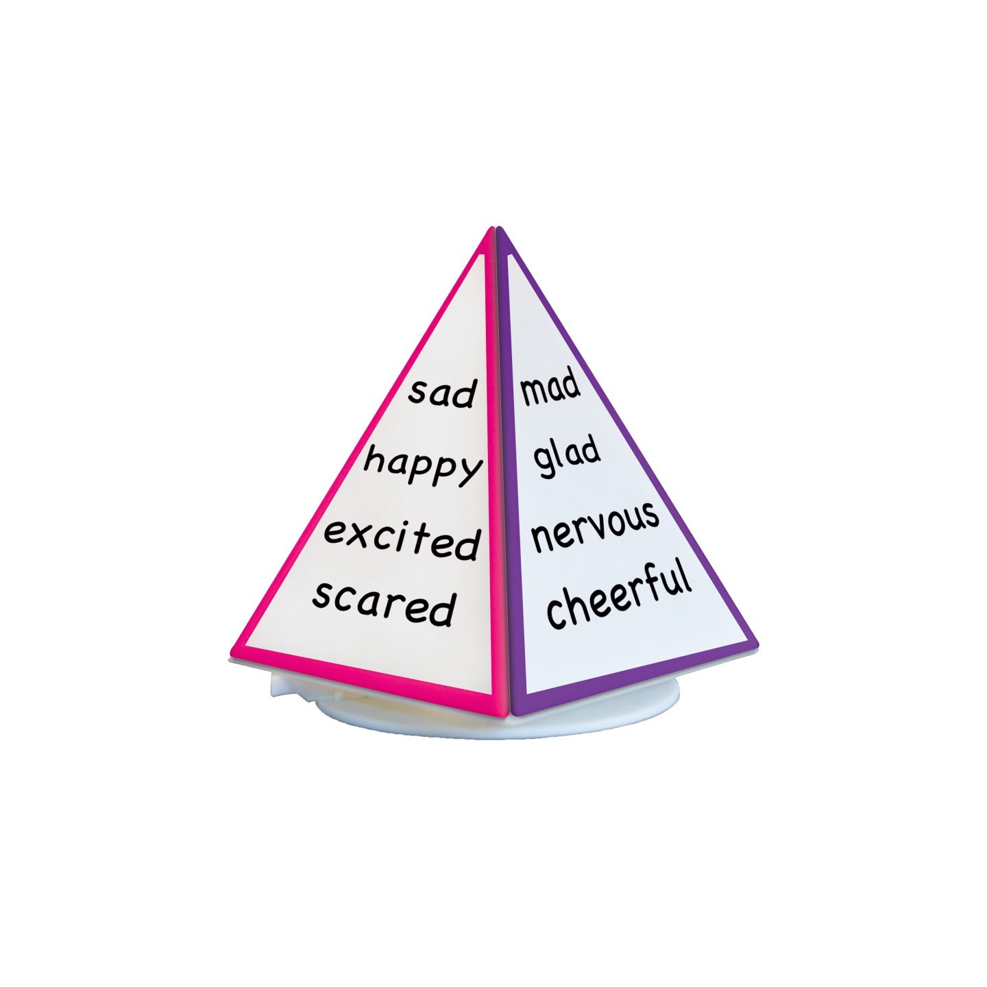 Sensational Classroom™ Spin & Write Pyramid™ Rotating 4-Sided Dry-Erase Board