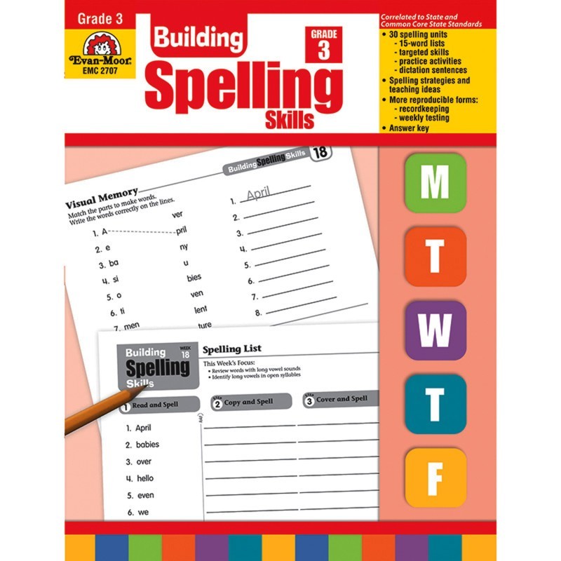 Evan-Moor Educational Publishers Building Spelling Skills, Teacher's Edition, Grade 3