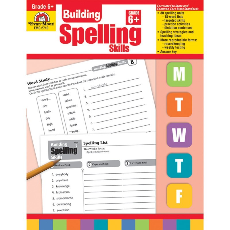 Evan-Moor Educational Publishers Building Spelling Skills, Teacher's Edition, Grade 6
