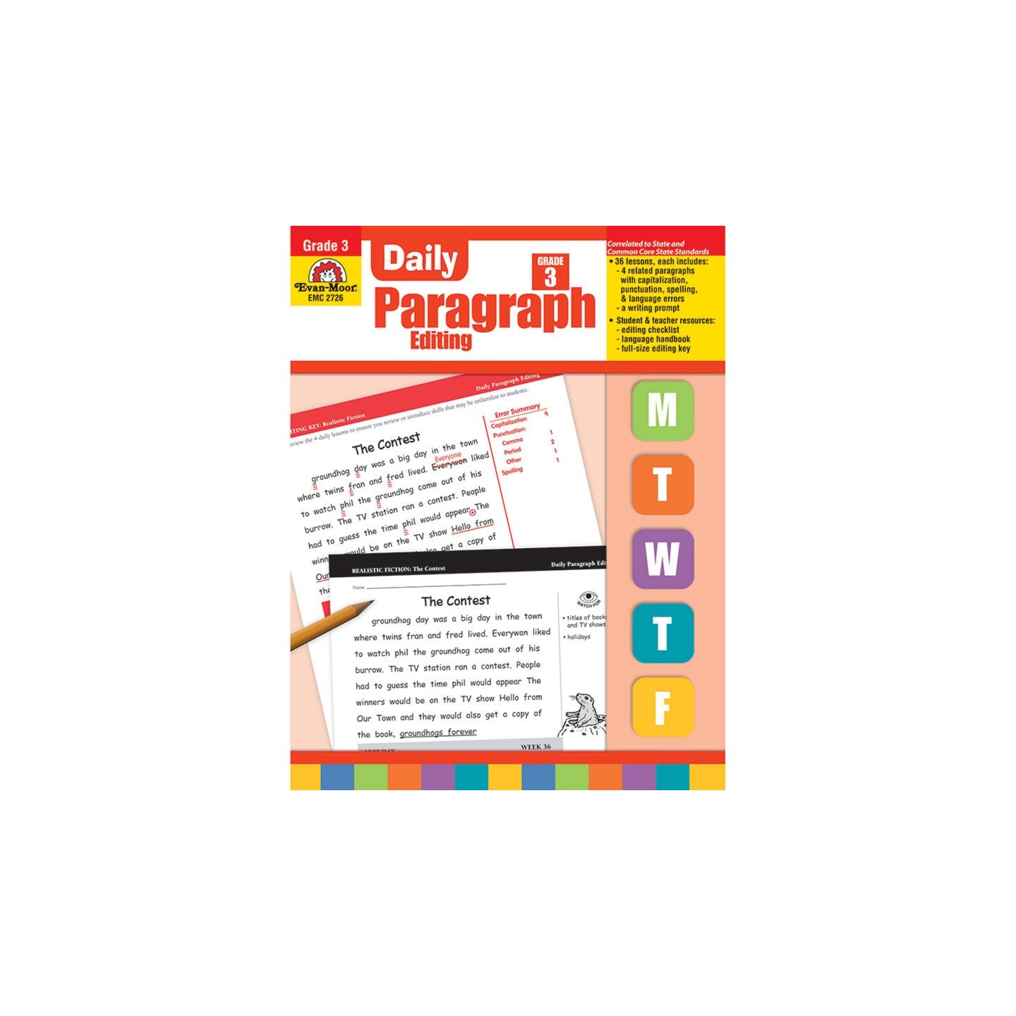 Evan-Moor Educational Publishers Daily Paragraph Editing Book, Grade 3