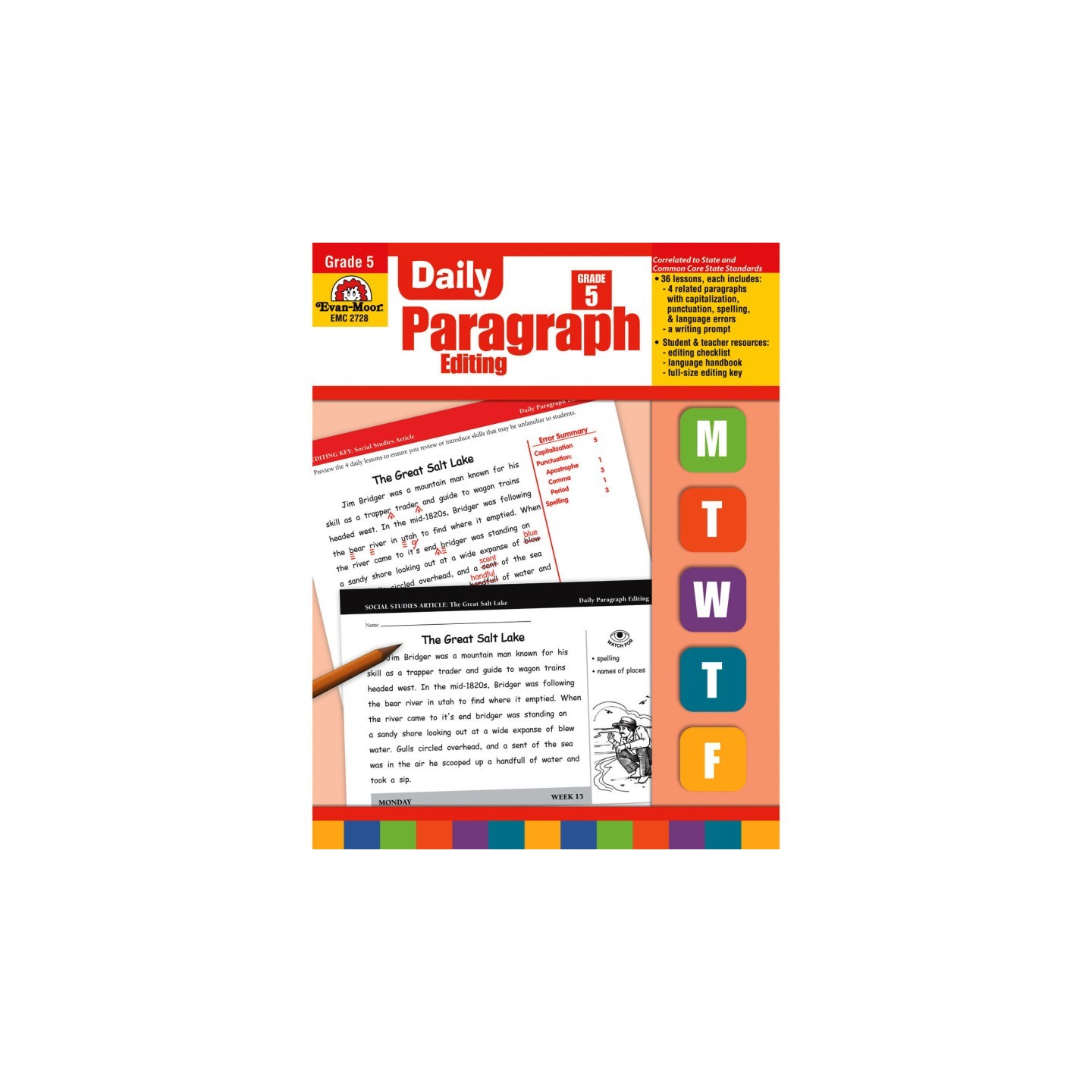 Evan-Moor Educational Publishers Daily Paragraph Editing Book, Grade 5