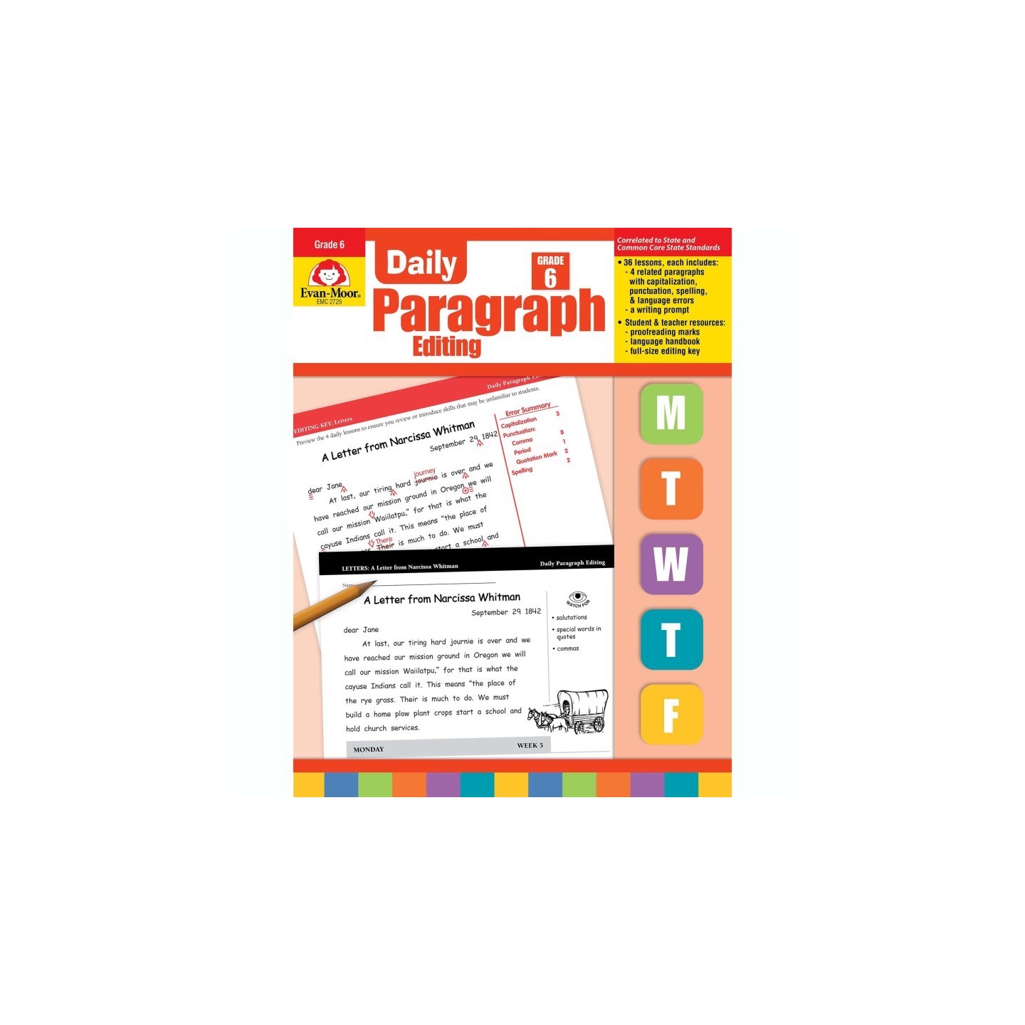 Evan-Moor Educational Publishers Daily Paragraph Editing Book, Grade 6