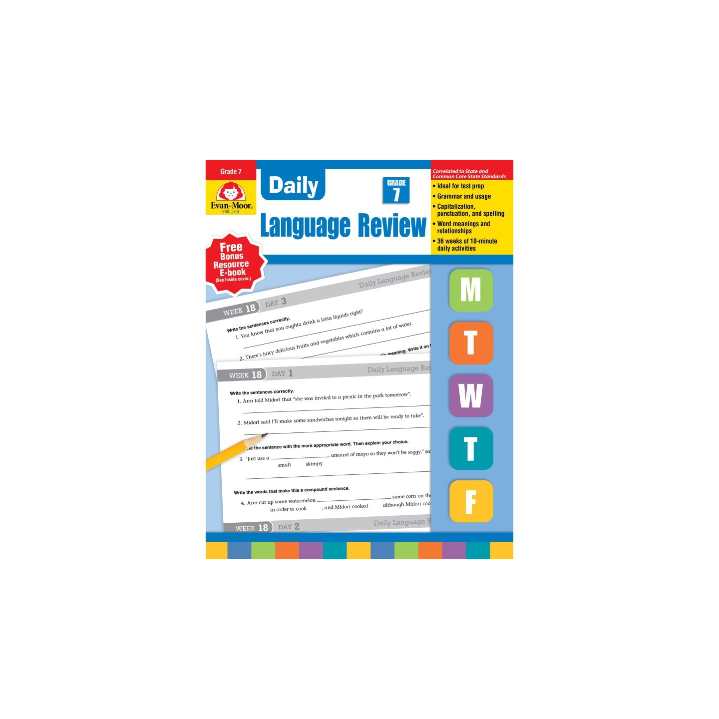 Evan-Moor Educational Publishers Daily Language Review Teacher's Edition Book, Grade 7