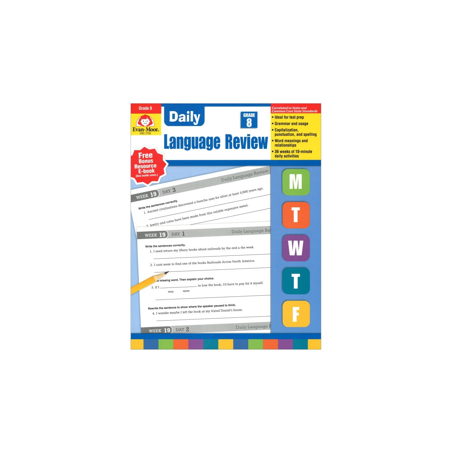 Evan-Moor Educational Publishers Daily Language Review Teacher's Edition Book, Grade 8