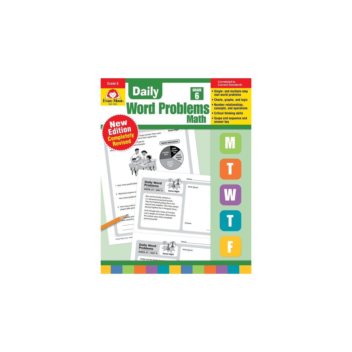 Evan-Moor Educational Publishers Daily Word Problems Math, Grade 6