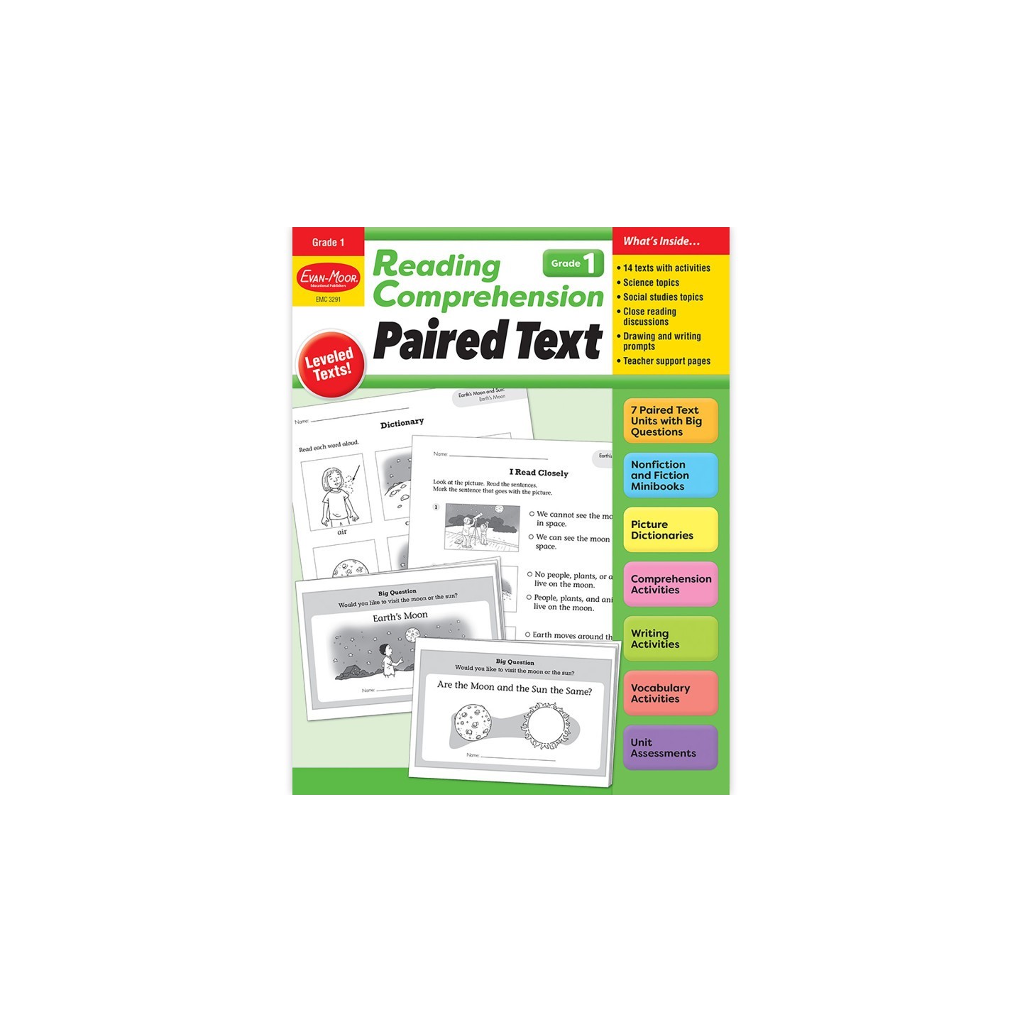 Evan-Moor Educational Publishers Reading Comprehension: Paired Text, Grade 1