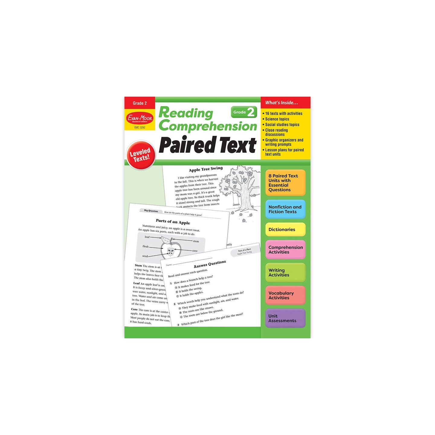 Evan-Moor Educational Publishers Reading Comprehension: Paired Text, Grade 2