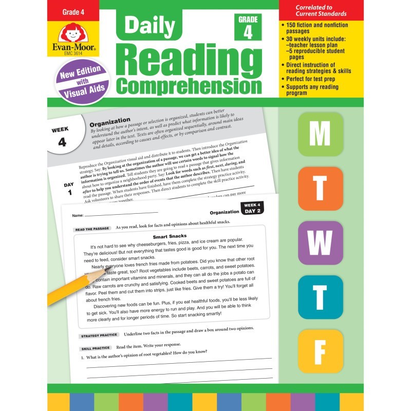 Evan-Moor Educational Publishers Daily Reading Comprehension, Teacher's Edition, Grade 4