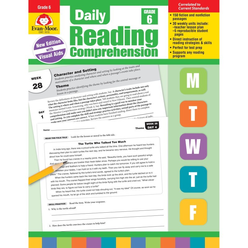 Evan-Moor Educational Publishers Daily Reading Comprehension, Teacher's Edition, Grade 6