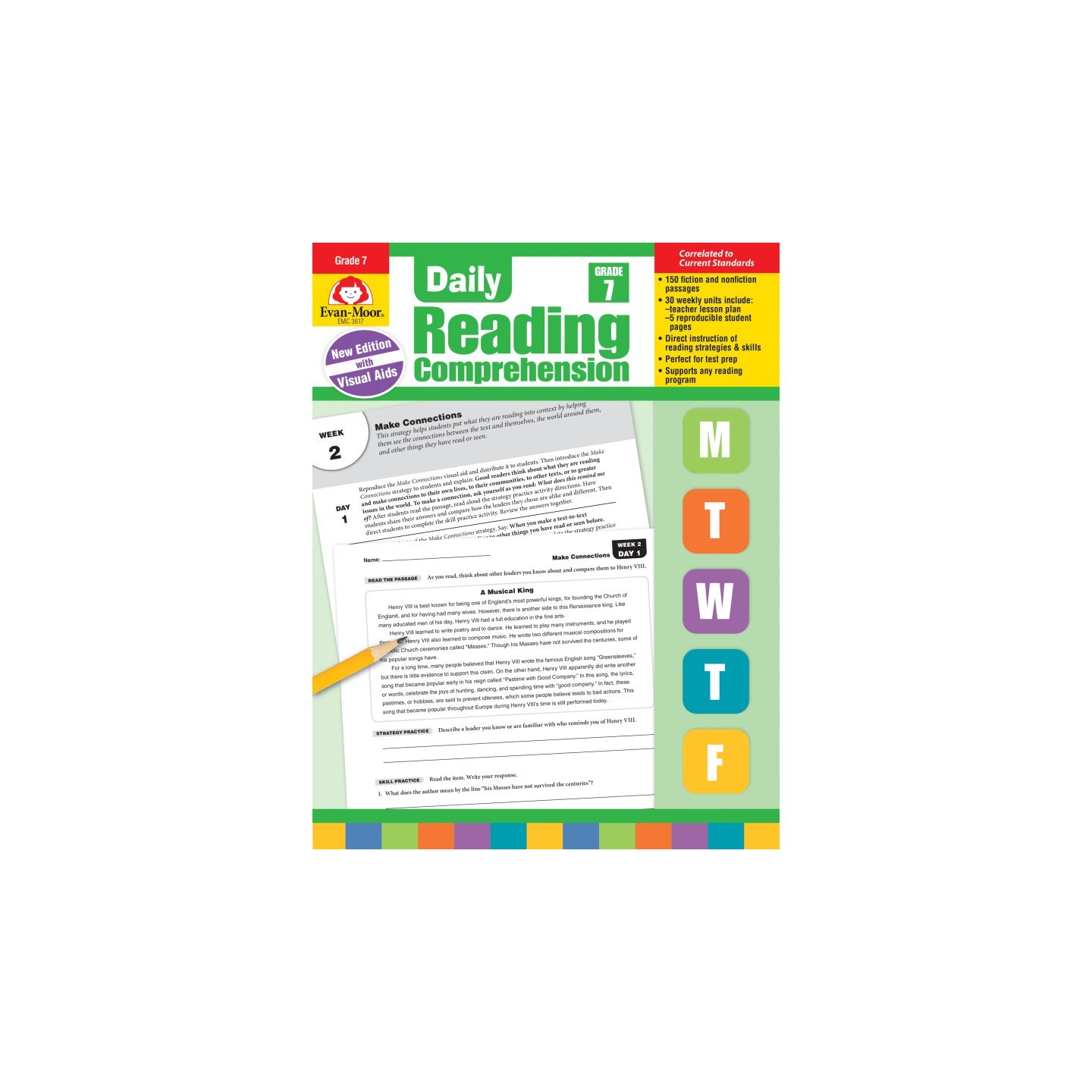 Evan-Moor Educational Publishers Daily Reading Comprehension, Teacher's Edition, Grade 7