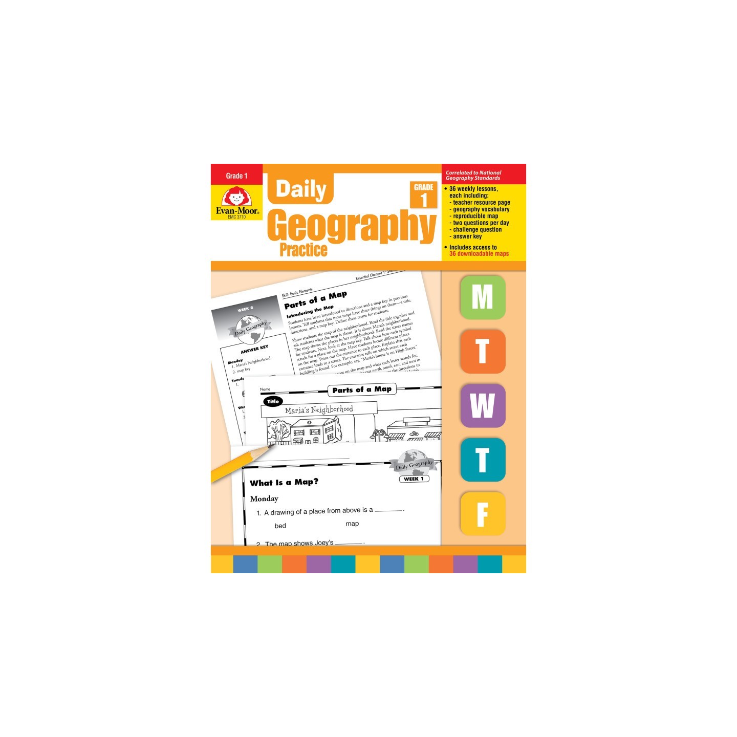 Evan-Moor Educational Publishers Daily Geography Practice Book, Grade 1