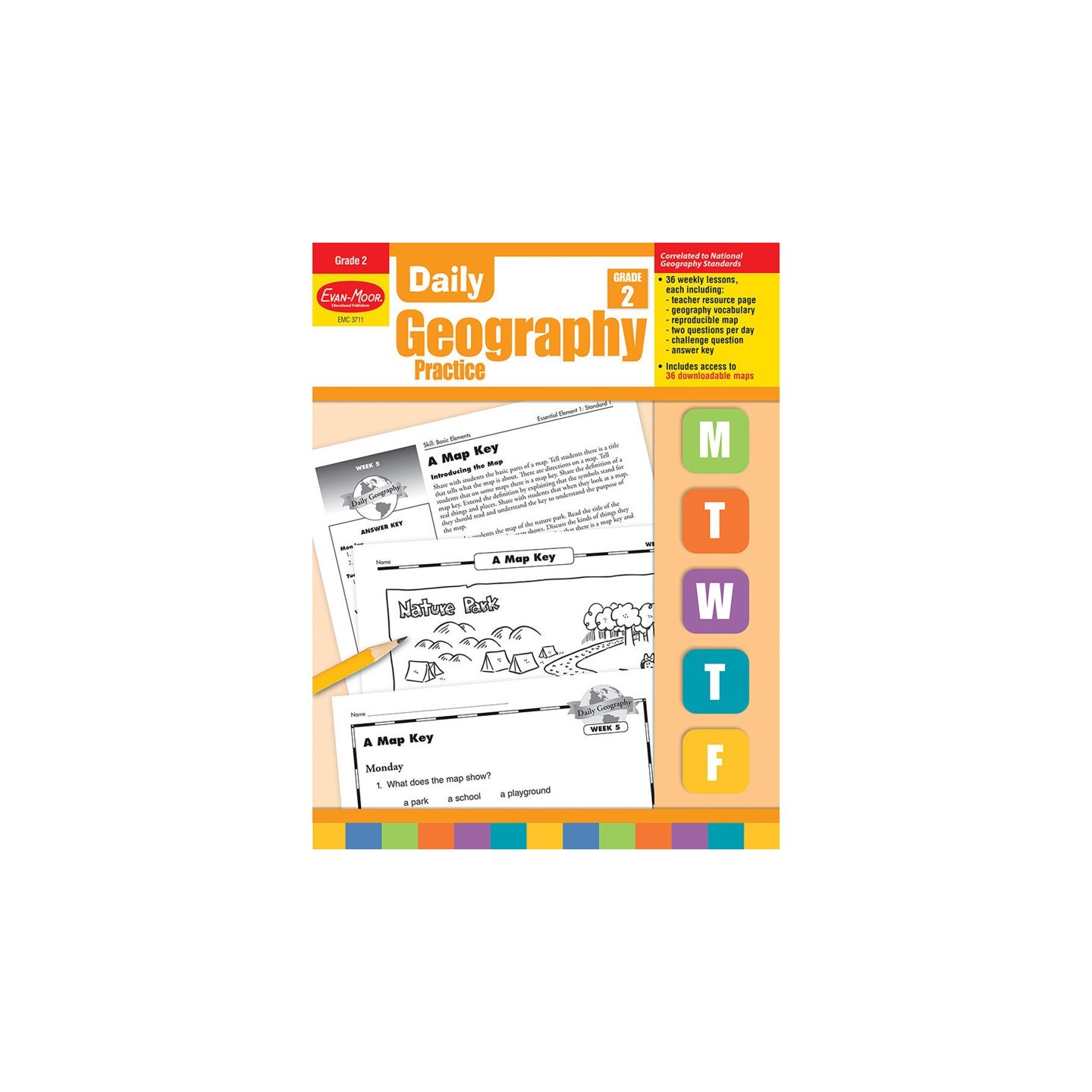 Evan-Moor Educational Publishers Daily Geography Practice Book, Grade 2