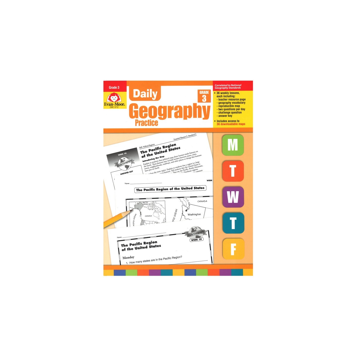 Evan-Moor Educational Publishers Daily Geography Practice Book, Grade 3