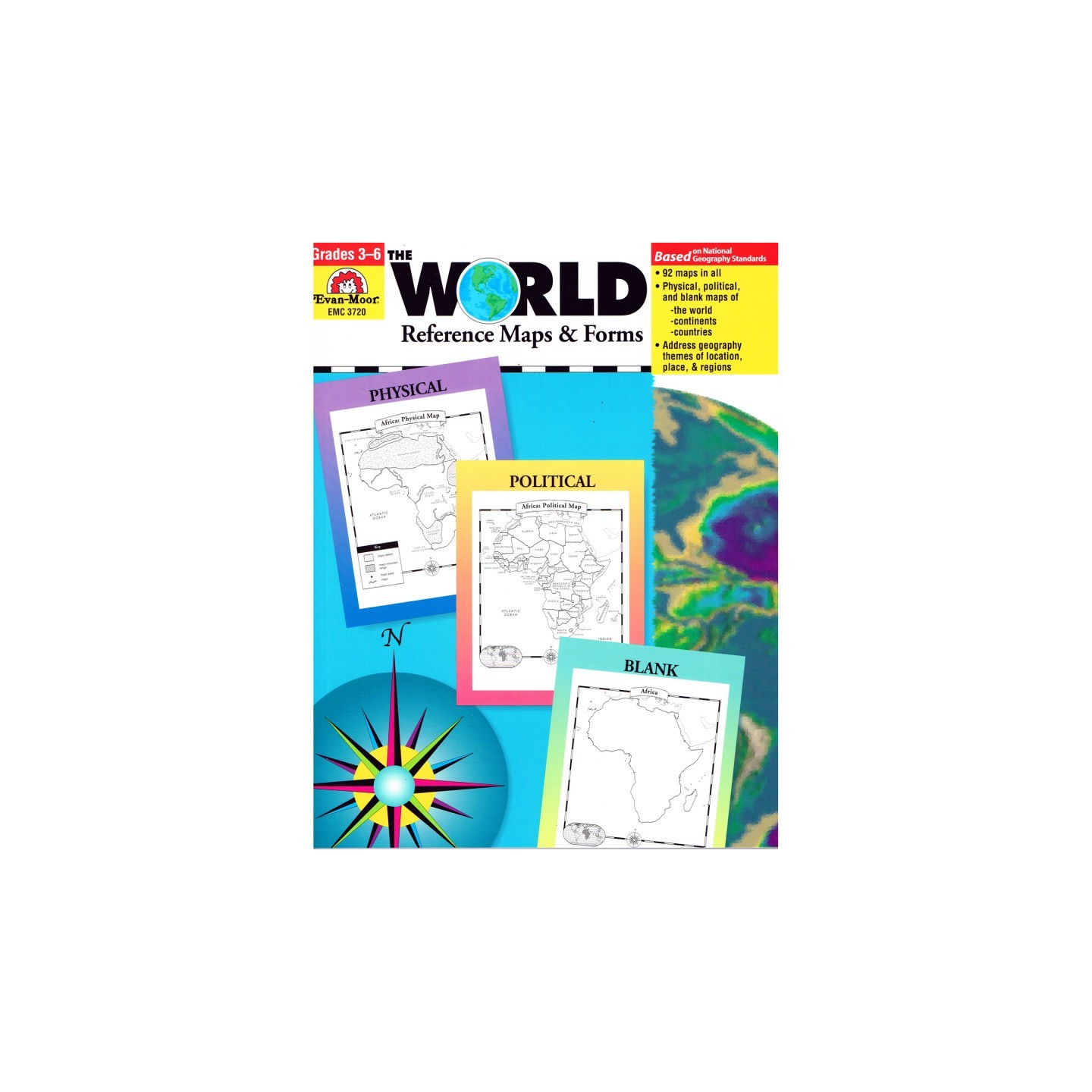 Evan-Moor Educational Publishers The World: Reference Maps & Forms Book
