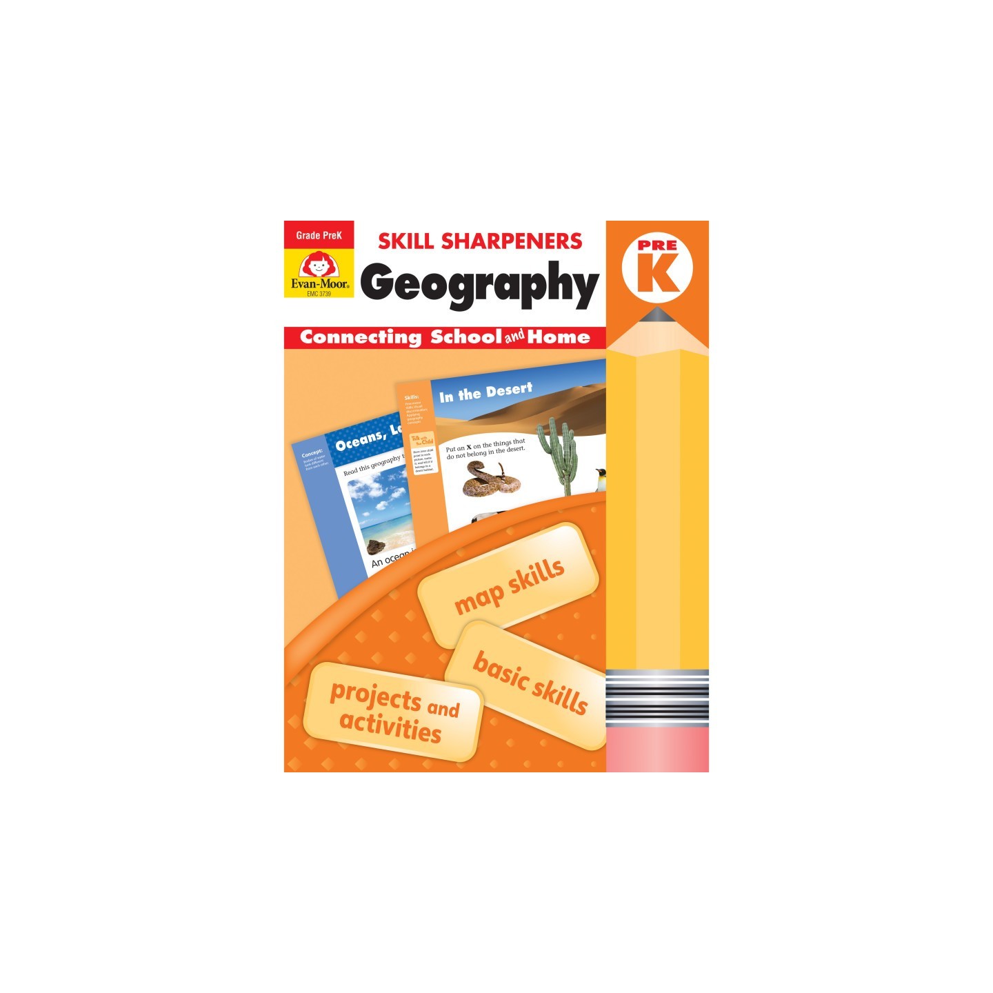 Evan-Moor Educational Publishers Skill Sharpeners: Geography, Grade PreK - Activity Book
