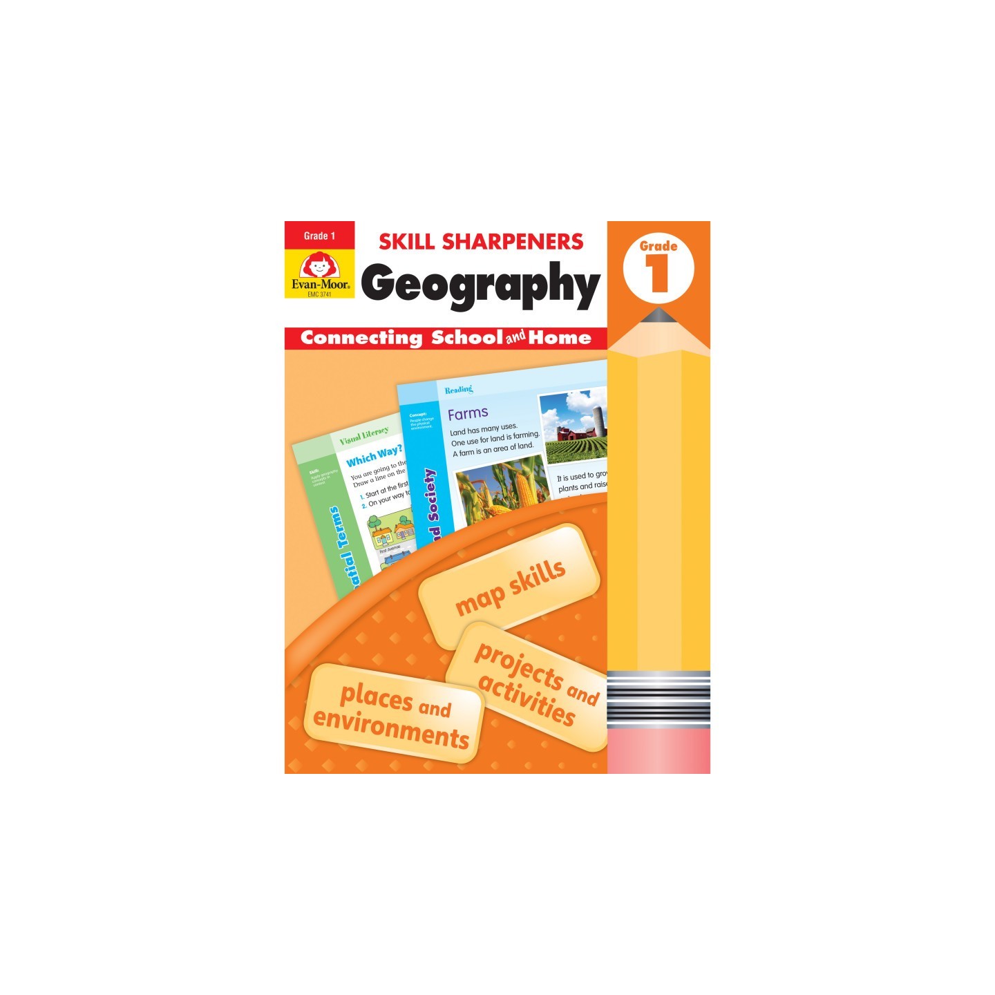 Evan-Moor Educational Publishers Skill Sharpeners: Geography, Grade 1 - Activity Book