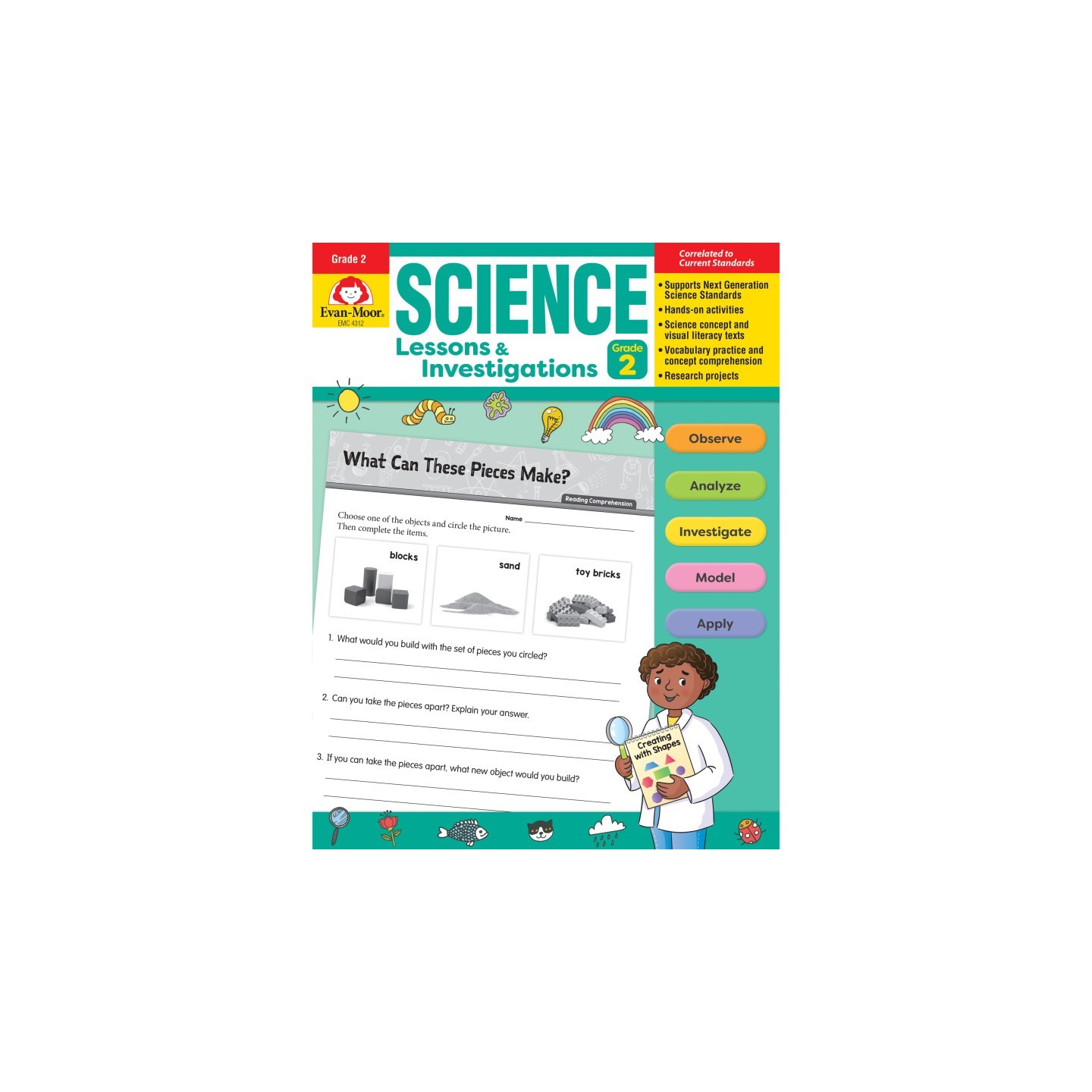 Evan-Moor Educational Publishers Science Lessons and Investigations, Grade 2