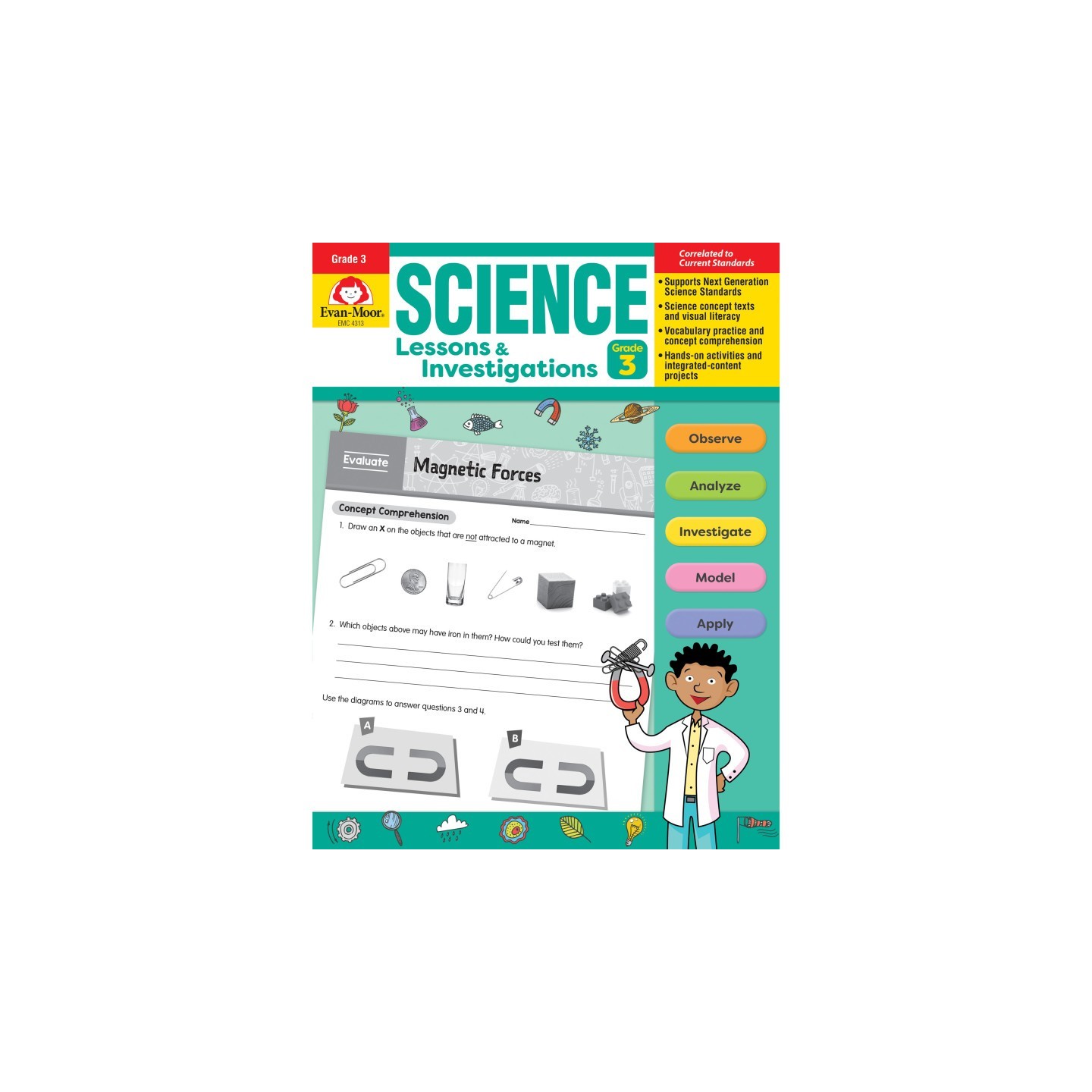 Evan-Moor Educational Publishers Science Lessons and Investigations, Grade 3