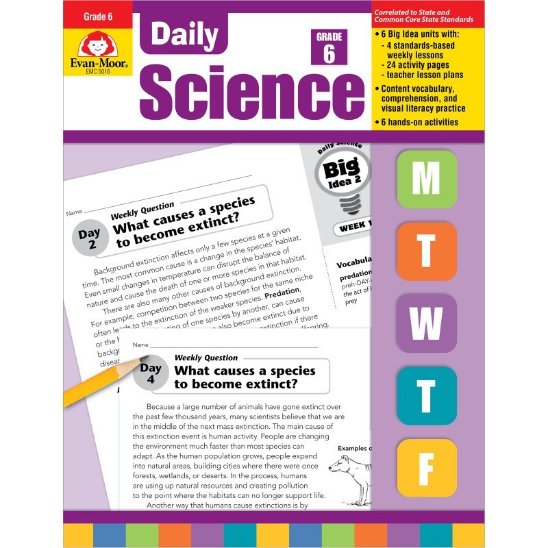 Evan-Moor Educational Publishers Daily Science Book, Grade 6+