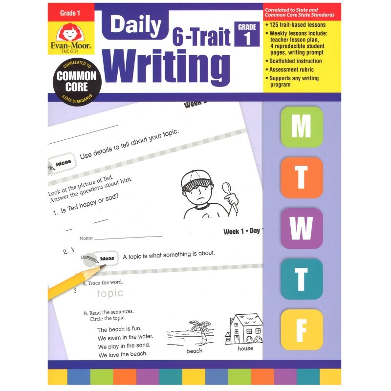 Evan-Moor Educational Publishers Daily 6-Trait Writing Book, Grade 1