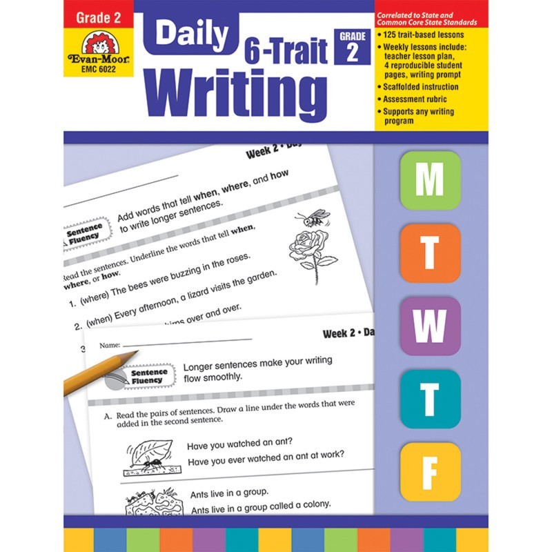 Evan-Moor Educational Publishers Daily 6-Trait Writing Book, Grade 2