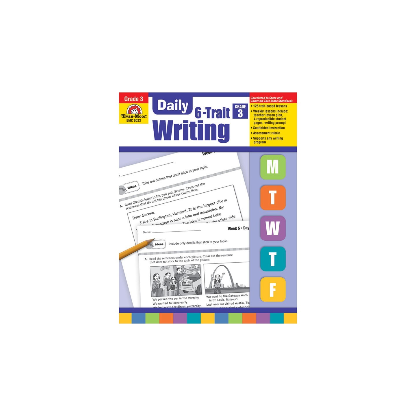 Evan-Moor Educational Publishers Daily 6-Trait Writing Book, Grade 3