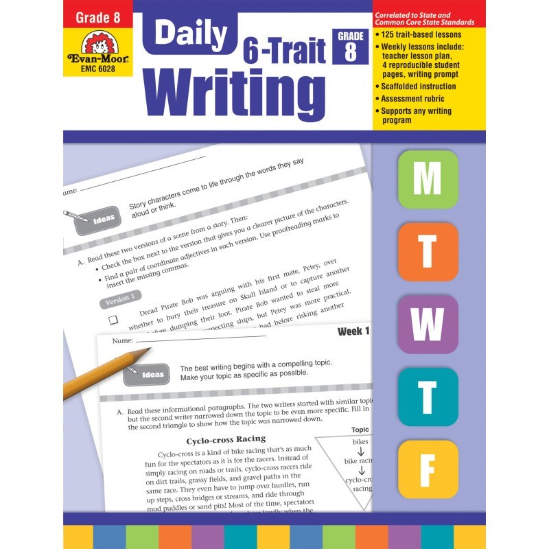 Evan-Moor Educational Publishers Daily 6-Trait Writing, Teacher's Edition, Grade 8