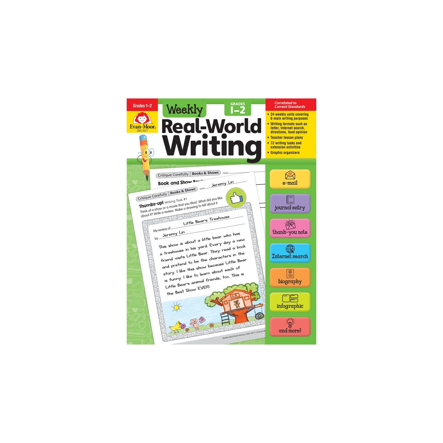 Evan-Moor Educational Publishers Weekly Real-World Writing, Grades 1-2