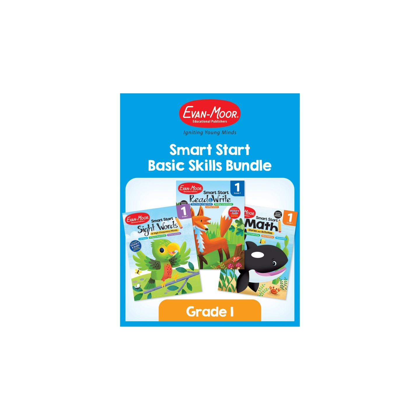 Evan-Moor Educational Publishers Smart Start Activity Book Basic Skills Bundle, Grade 1