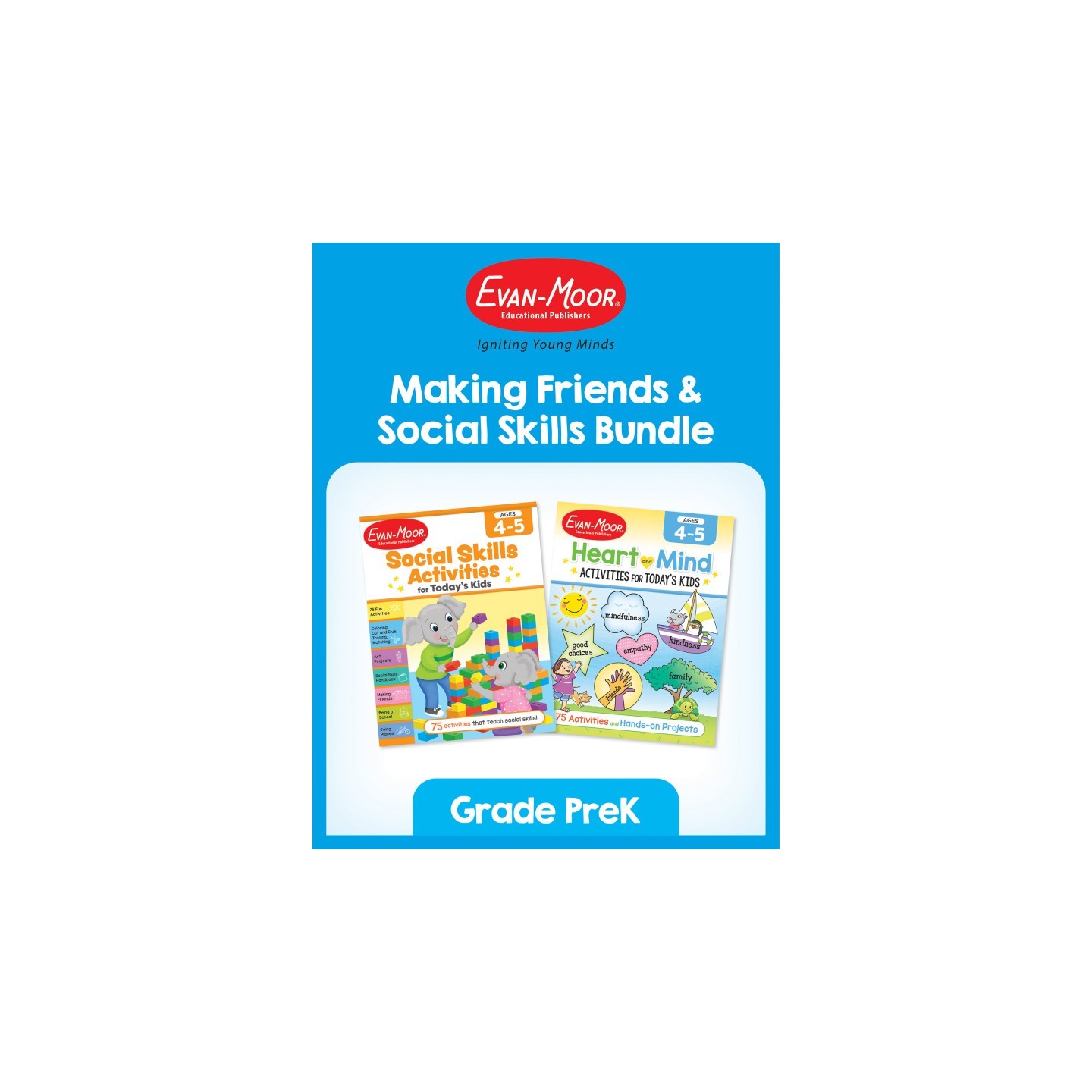 Evan-Moor Educational Publishers Making Friends & Social Skills Bundle, Grade PreK