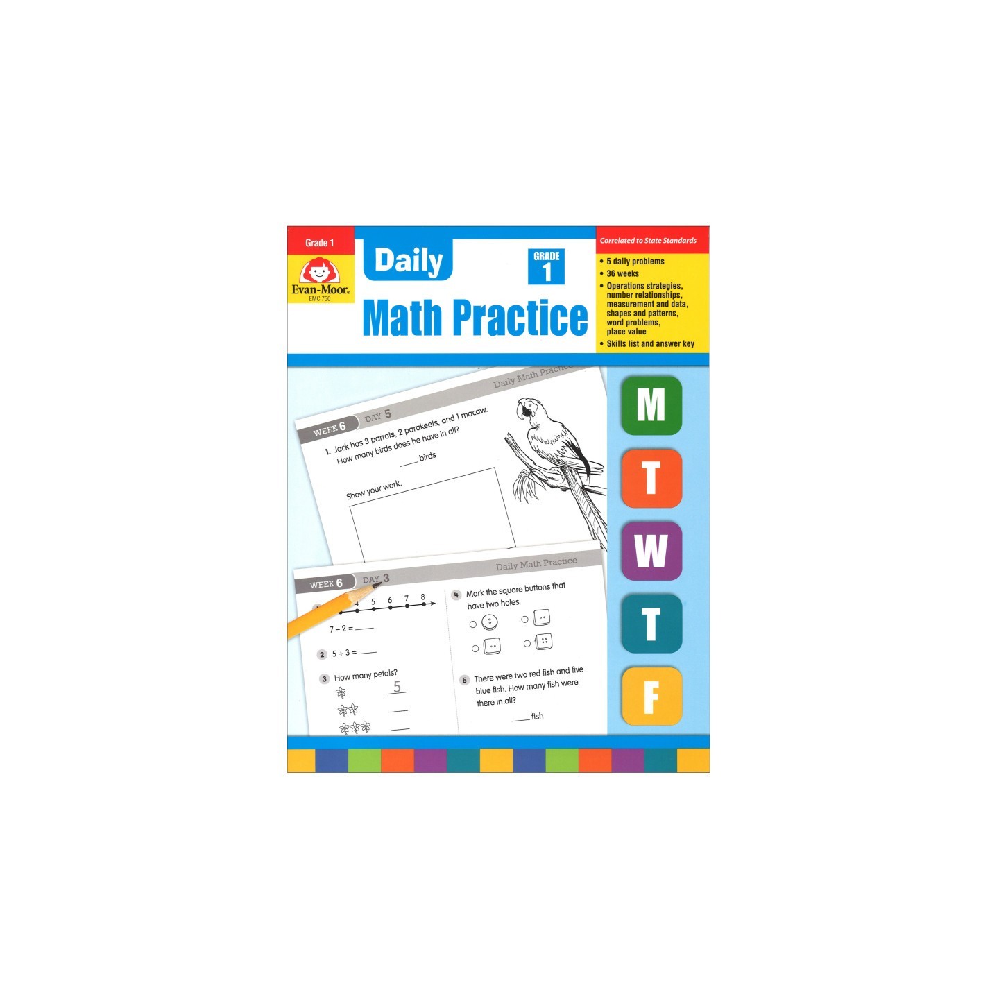 Evan-Moor Educational Publishers Daily Common Core Math Practice, Grade 1