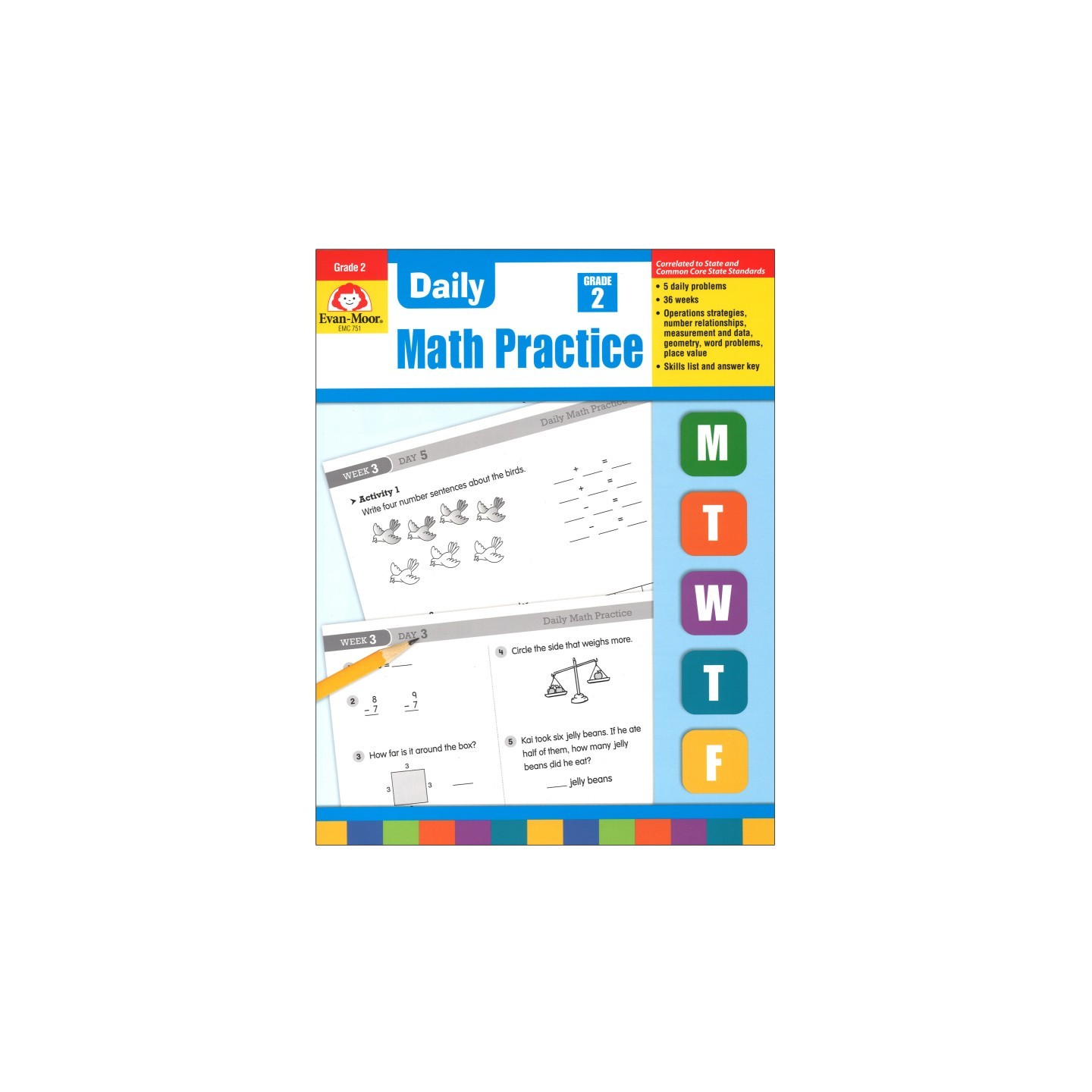 Evan-Moor Educational Publishers Daily Common Core Math Practice, Grade 2