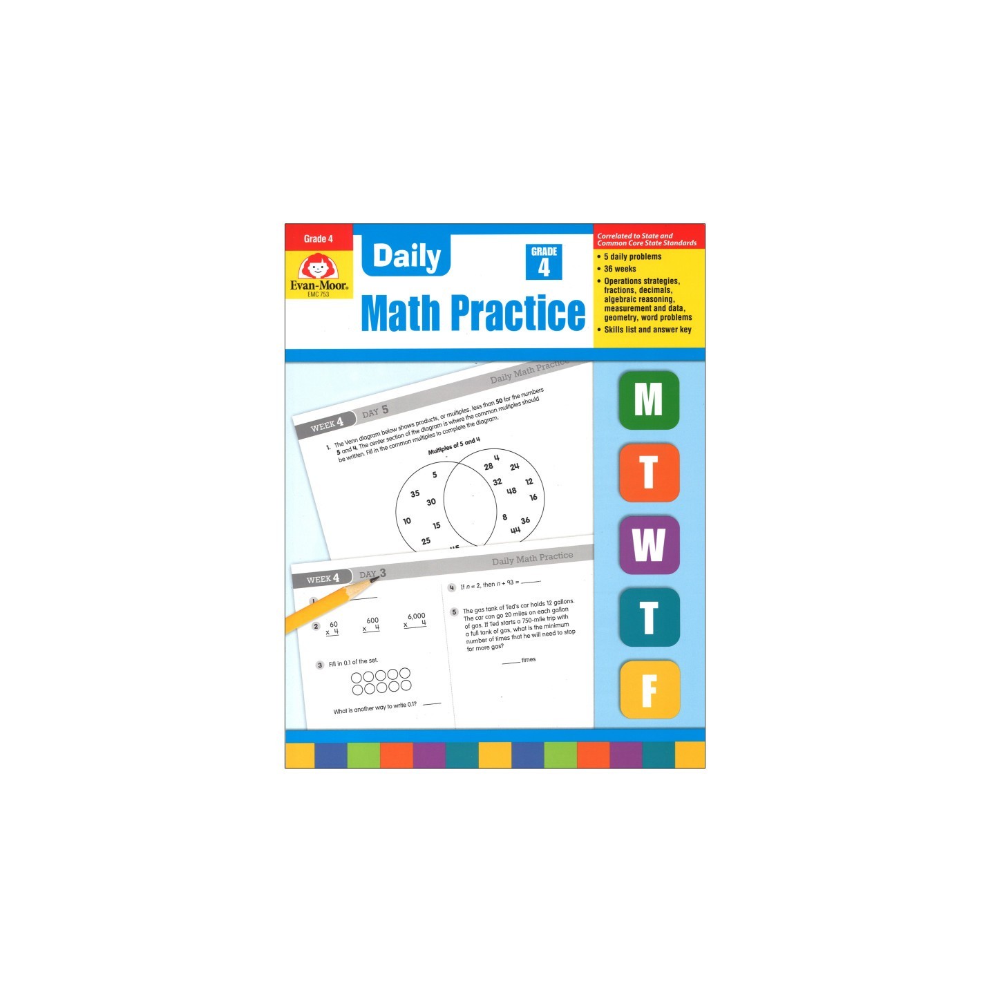 Evan-Moor Educational Publishers Daily Common Core Math Practice, Grade 4