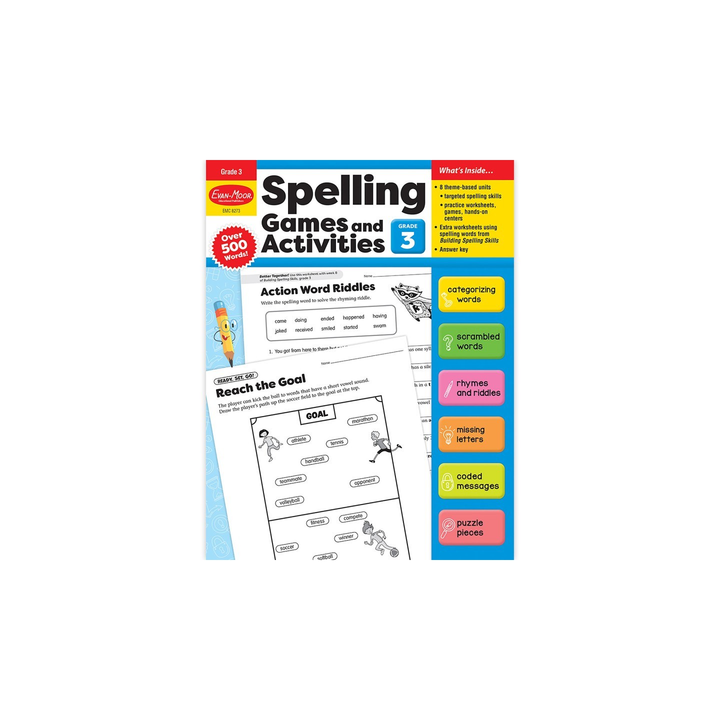 Evan-Moor Educational Publishers Spelling Games and Activities, Grade 3
