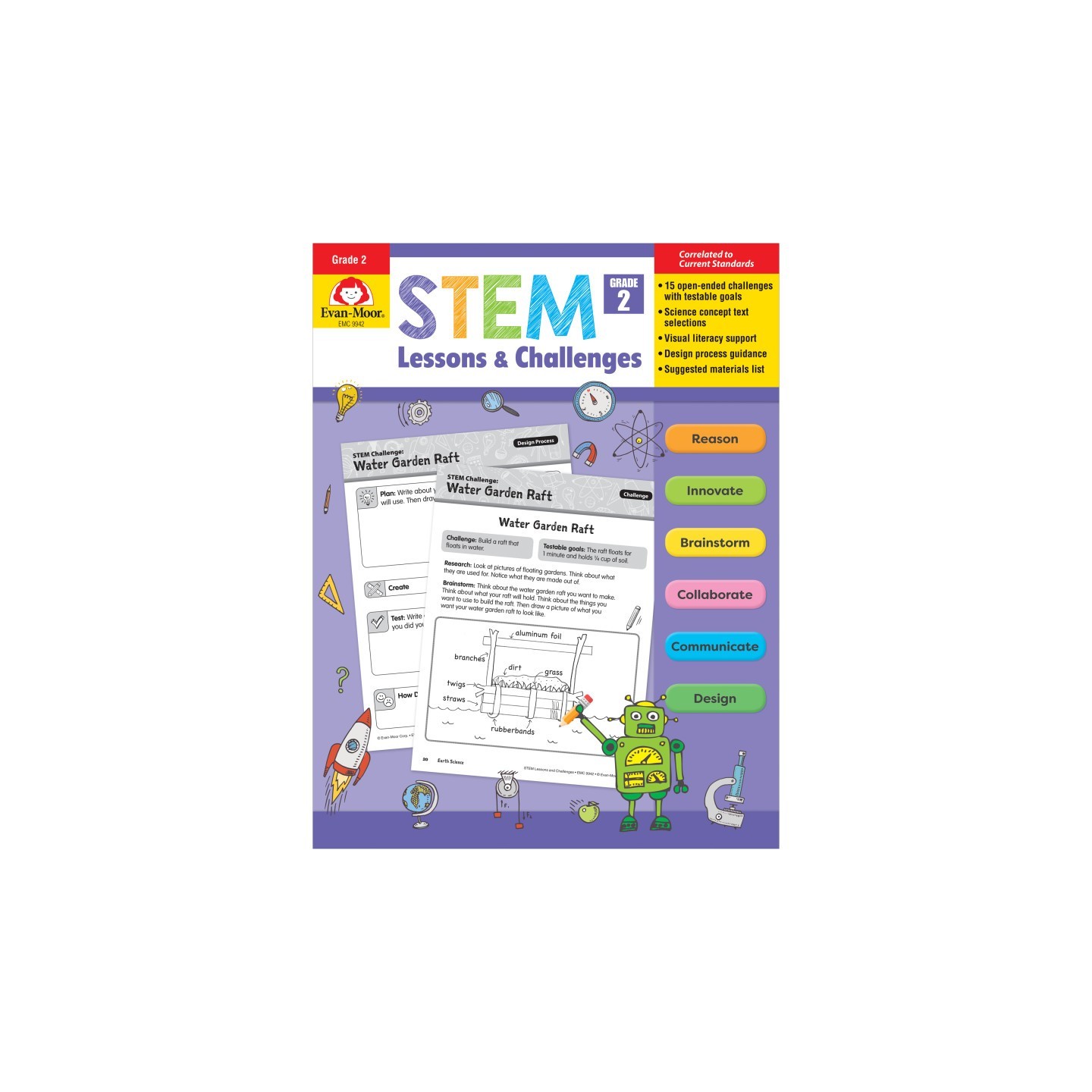 Evan-Moor Educational Publishers STEM Lessons & Challenges, Grade 2