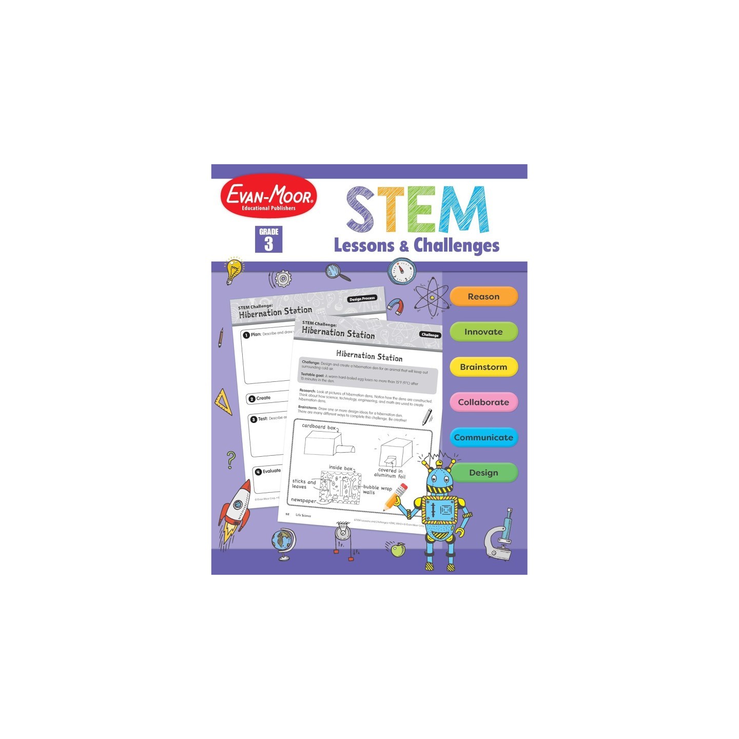 Evan-Moor Educational Publishers STEM Lessons & Challenges, Grade 3