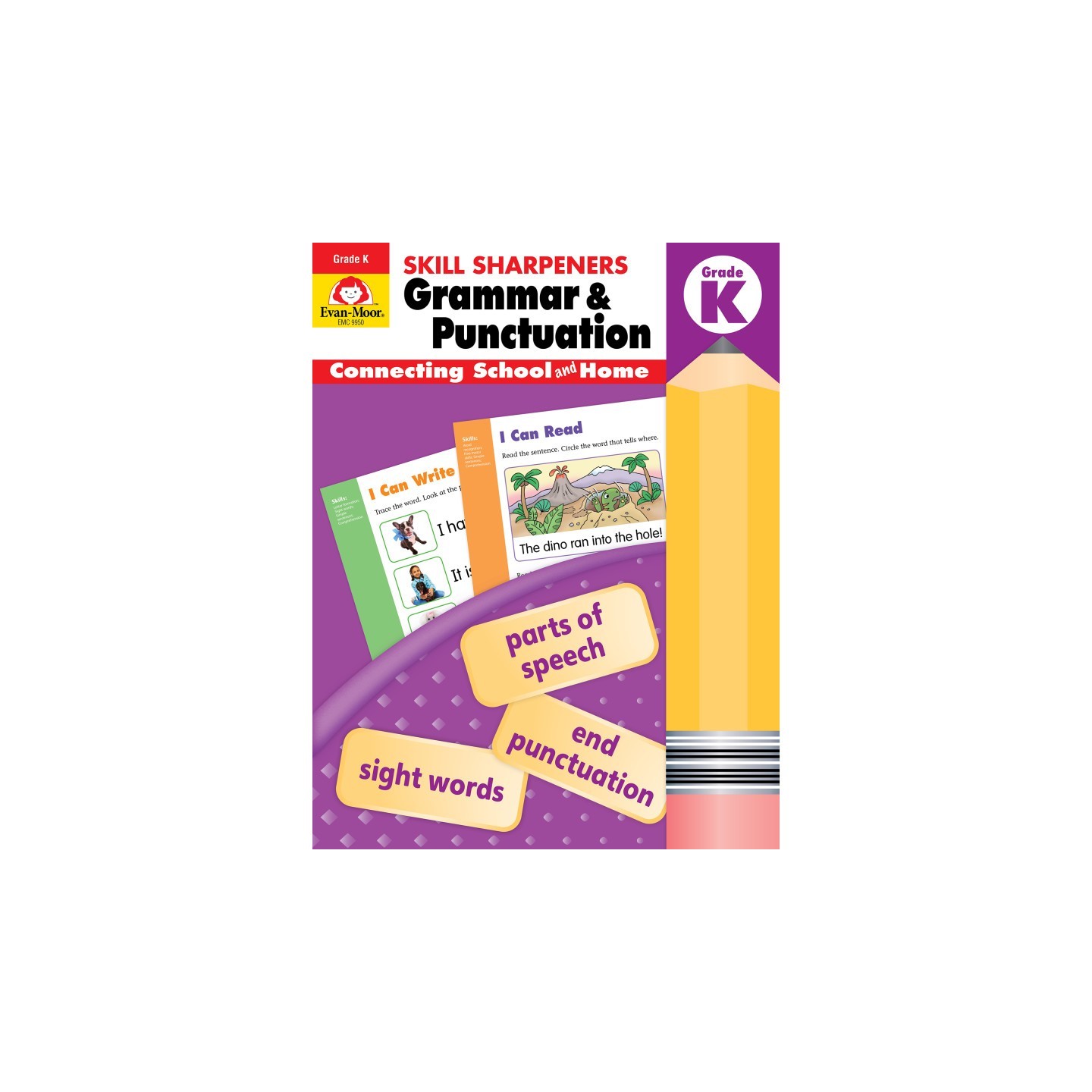 Evan-Moor Educational Publishers Skill Sharpeners: Grammar & Punctuation Activity Book, Grade K