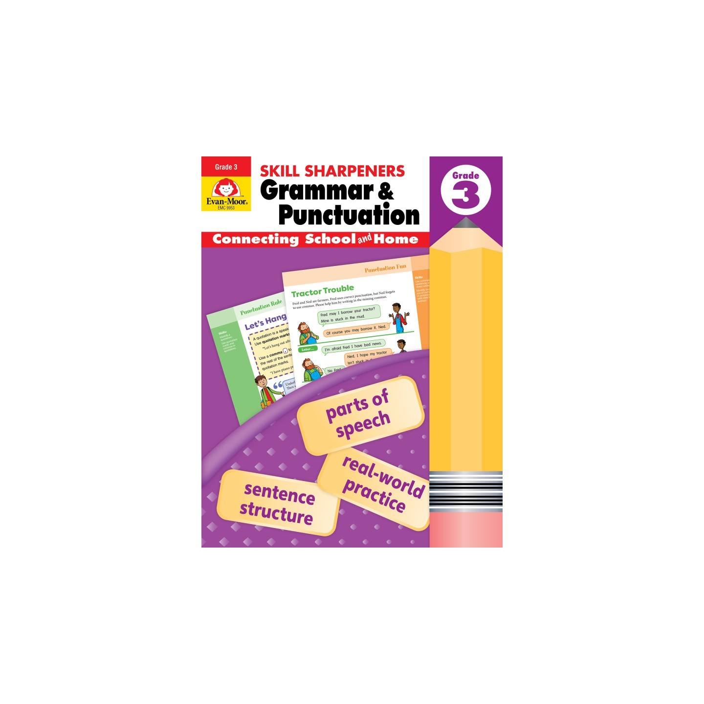 Evan-Moor Educational Publishers Skill Sharpeners: Grammar & Punctuation Activity Book, Grade 3