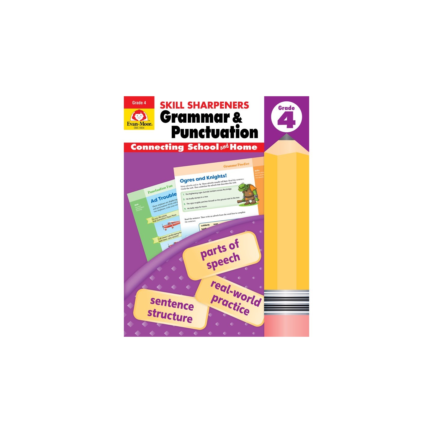 Evan-Moor Educational Publishers Skill Sharpeners: Grammar & Punctuation Activity Book, Grade 4