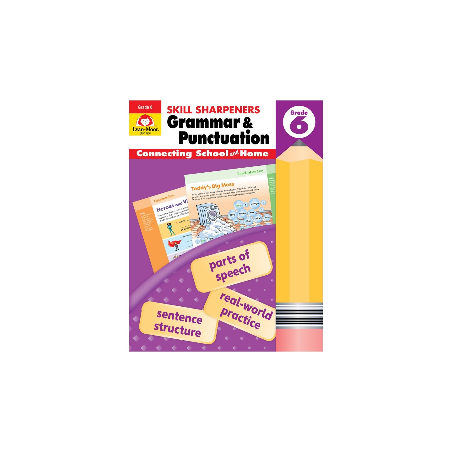Evan-Moor Educational Publishers Skill Sharpeners: Grammar & Punctuation Activity Book, Grade 6