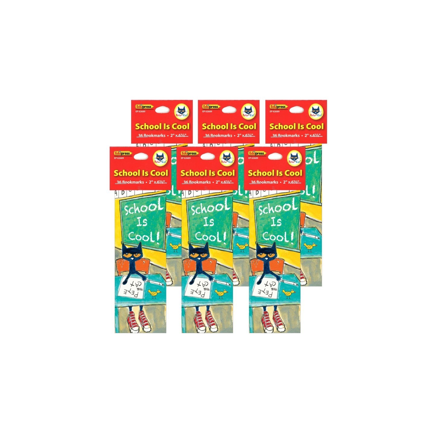 Edupress™ Pete the Cat Bookmarks, 36 Per Pack, 6 Packs